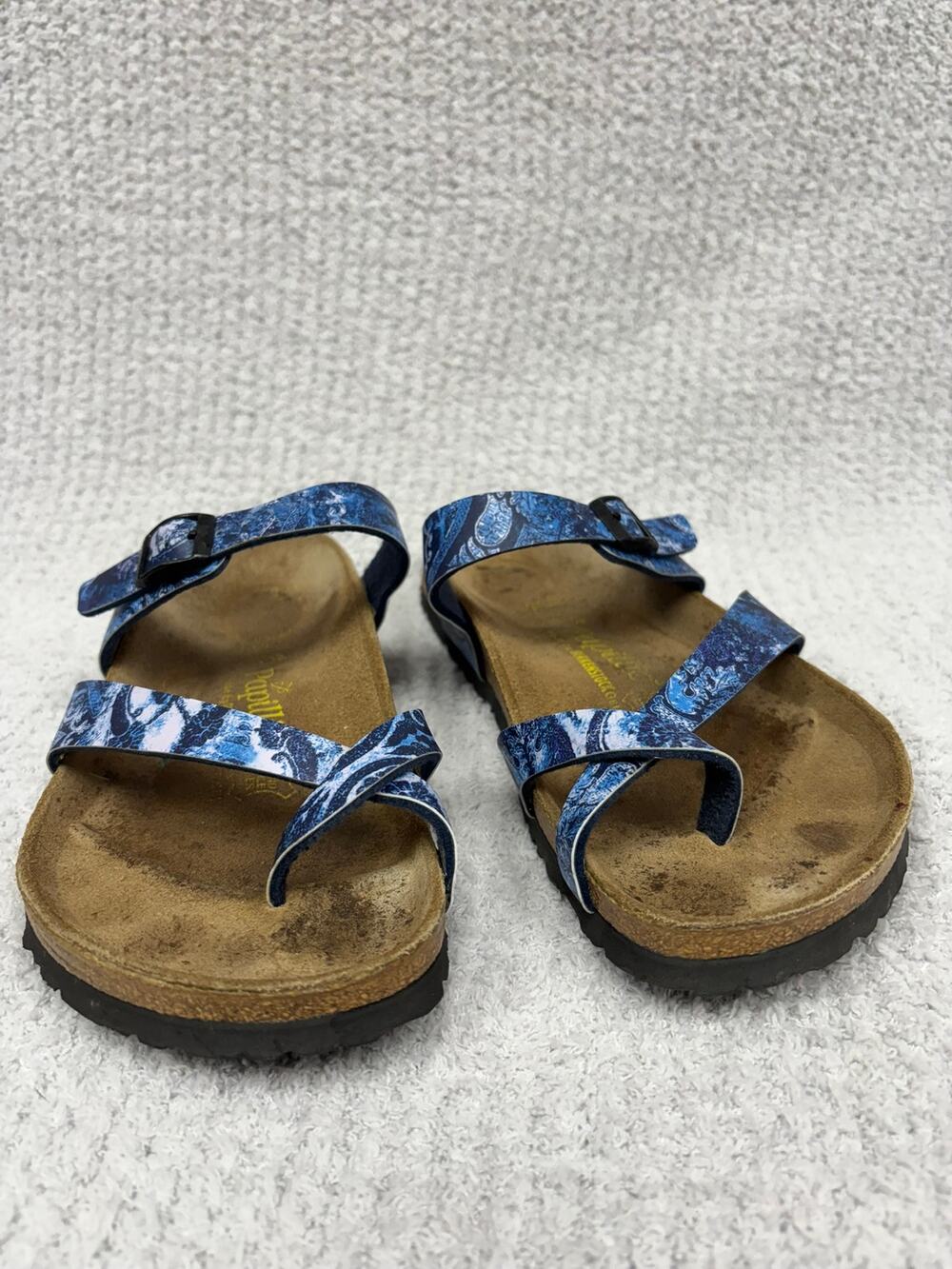 Papillio by Birkenstock Blue Patterned Sandals Size 7 AS IS #79754